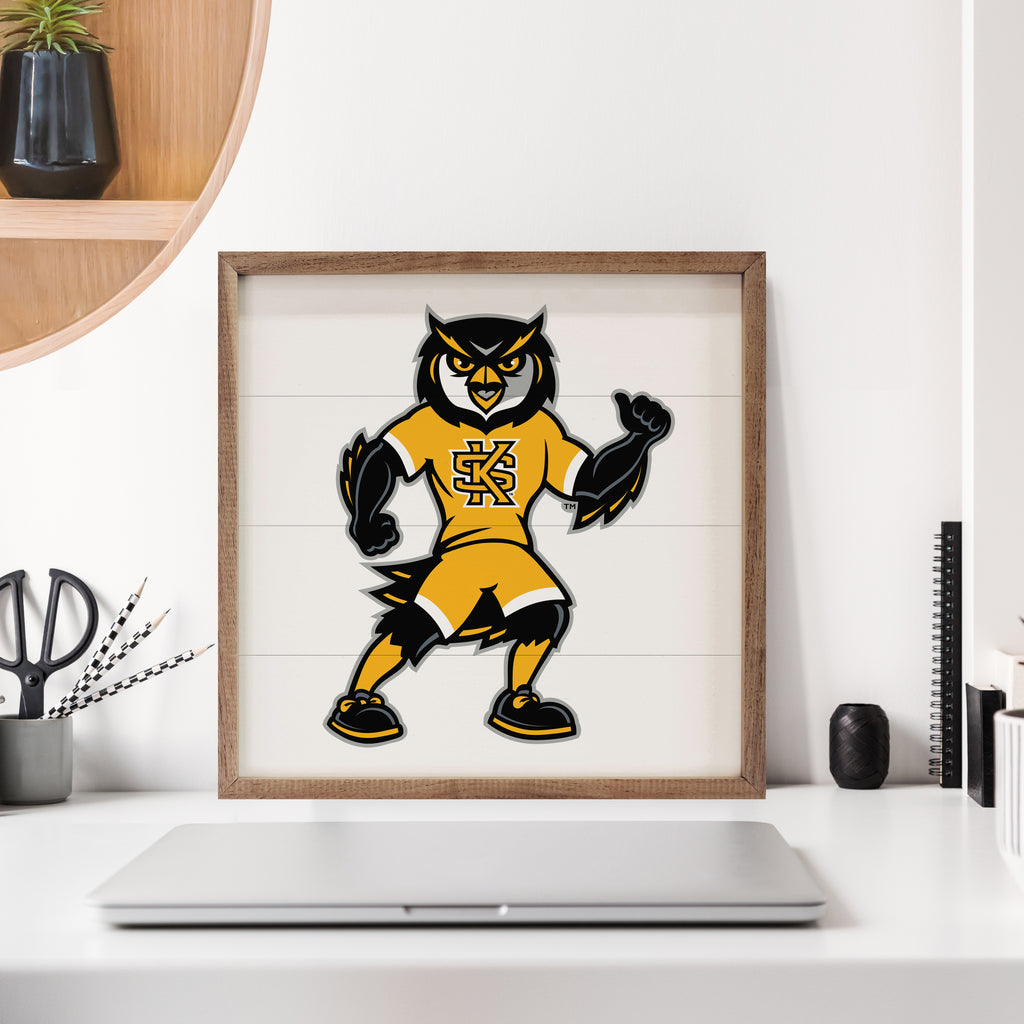 Bold Mascot Kennesaw 16x16 / White