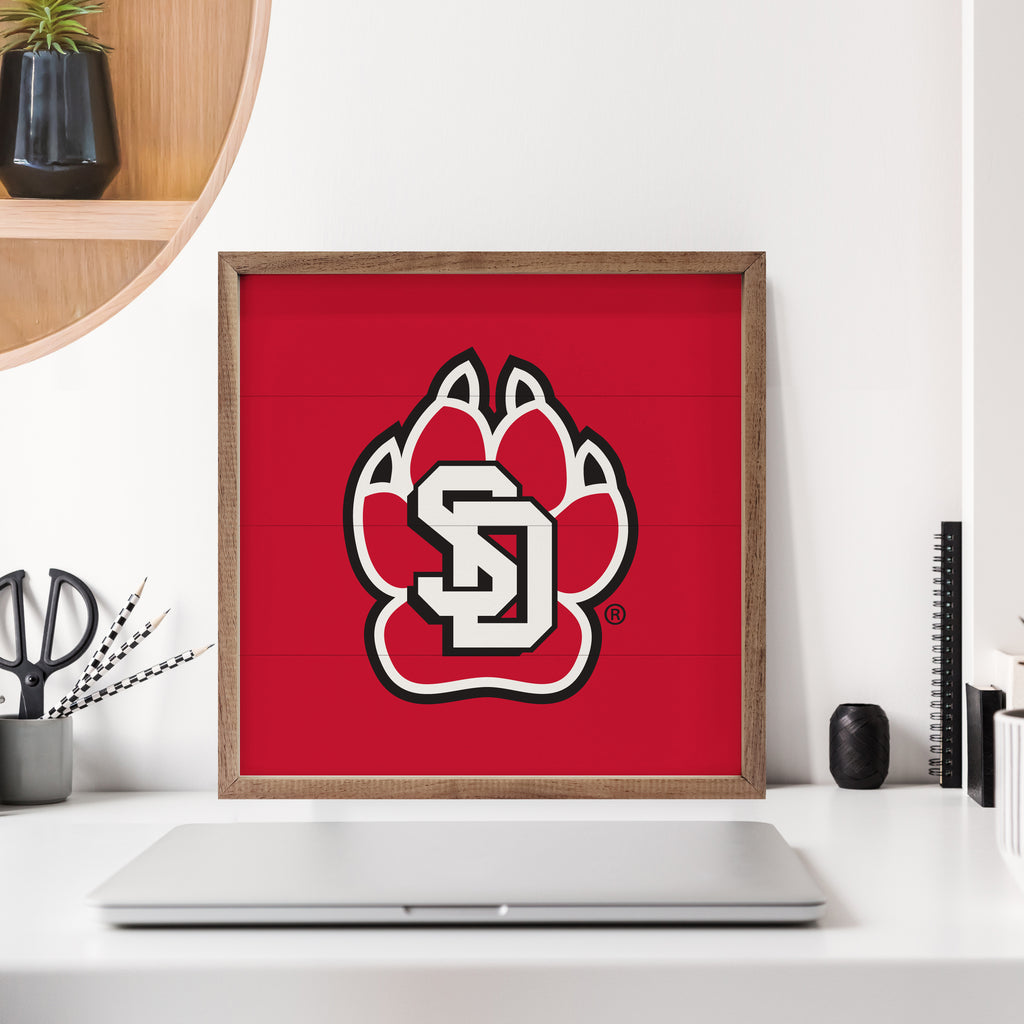 Bold Mascot South Dakota 16x16 / White