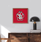 Bold Mascot South Dakota 16x16 / White