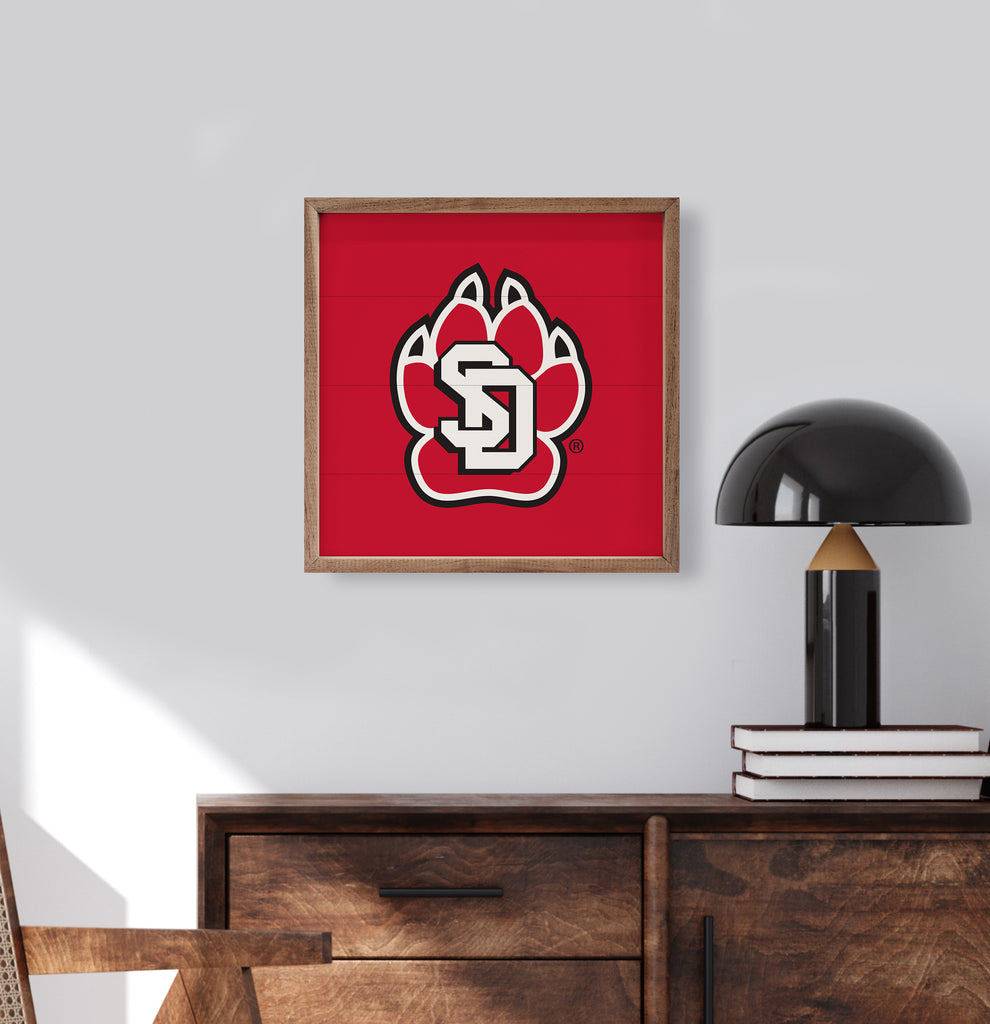 Bold Mascot South Dakota 16x16 / White