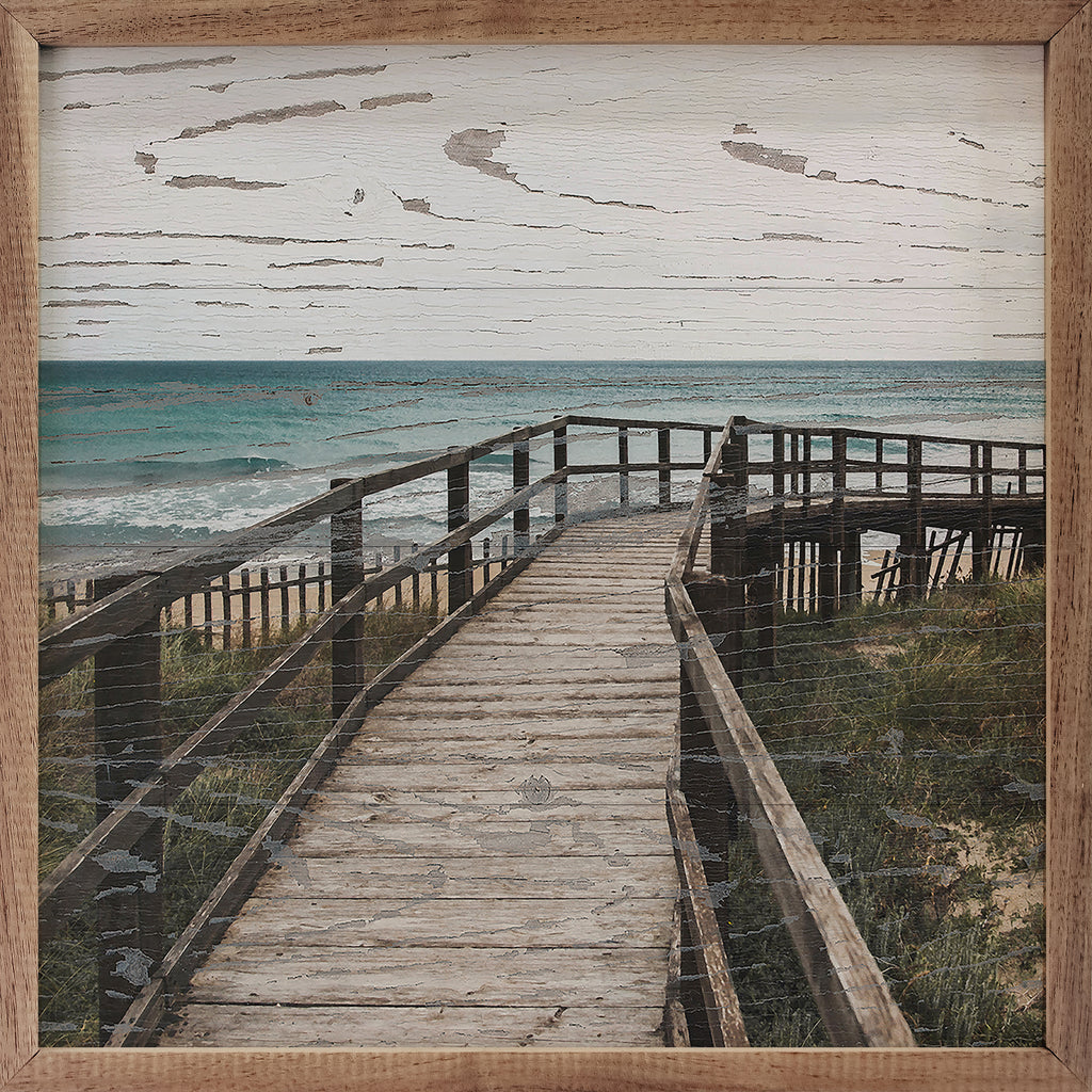 Bridge By The Ocean 16x16 / White