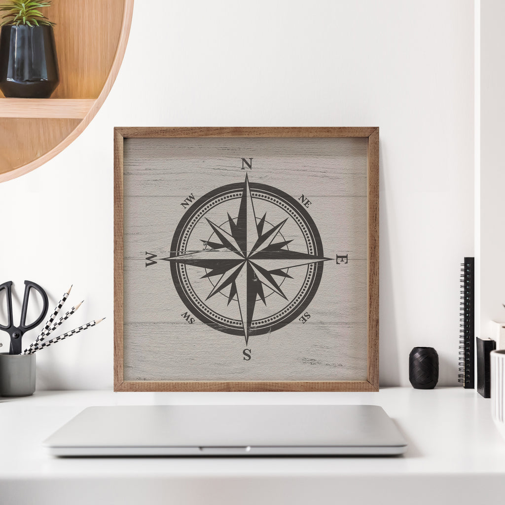 Compass Whitewash 16x16 / Whitewash