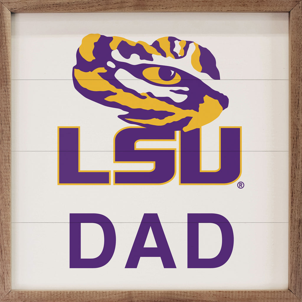 Dad LSU 16x16 / White