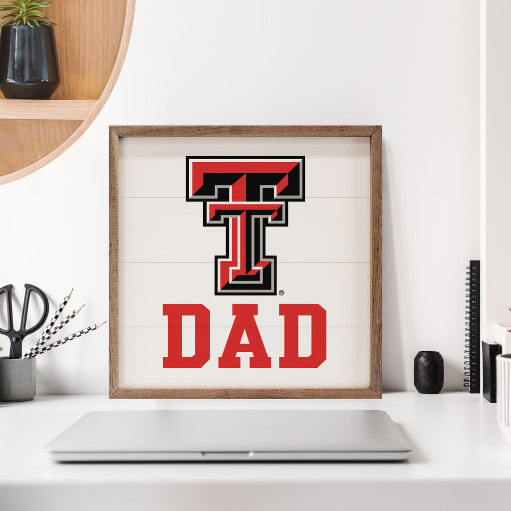 Dad Texas Tech 16x16 / White
