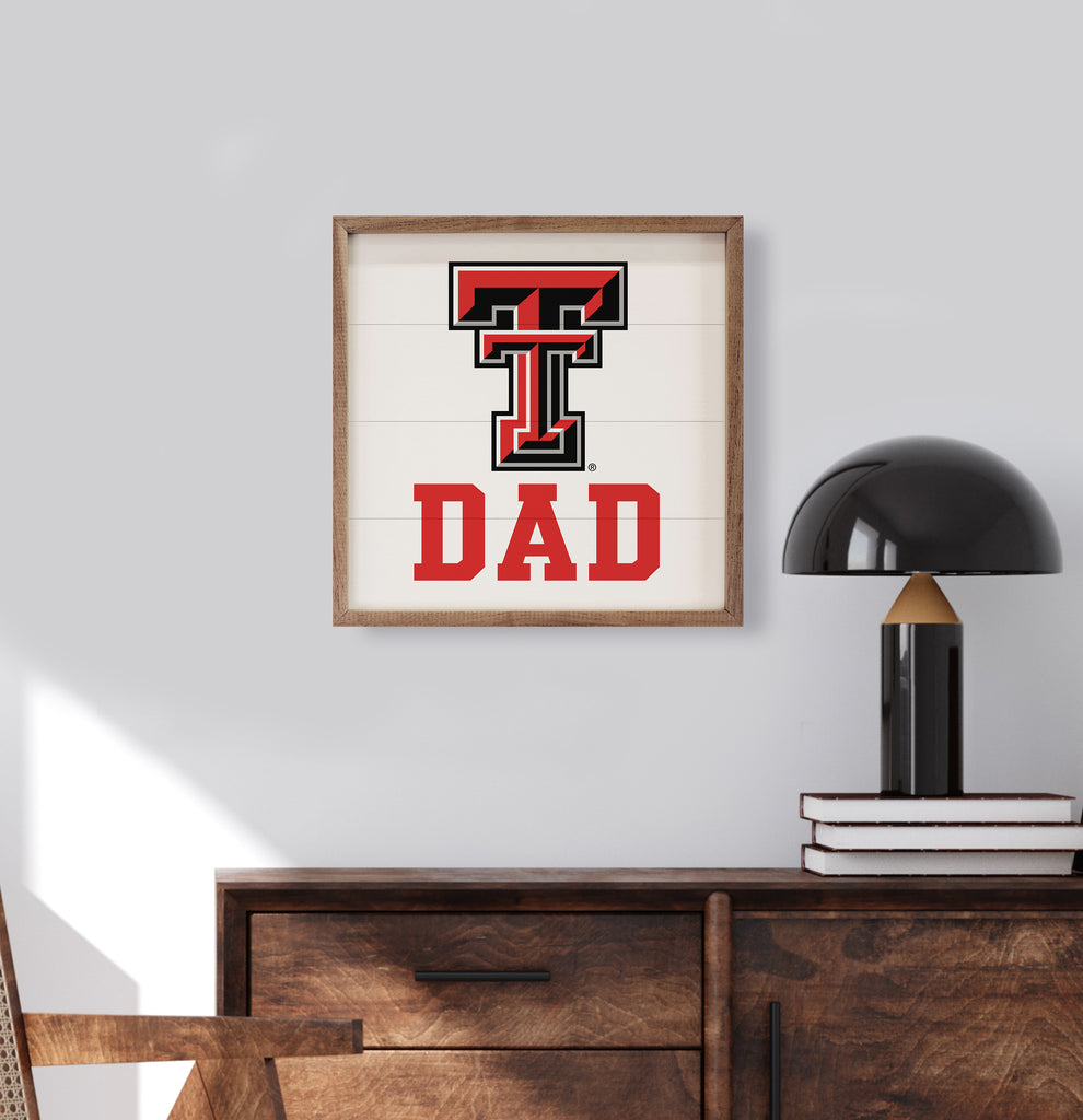 Dad Texas Tech 16x16 / White