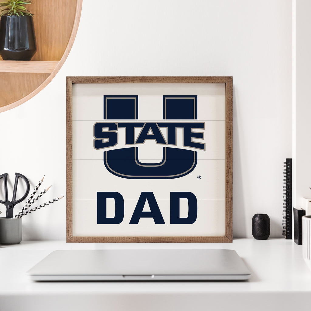 Dad Utah State 16x16 / White