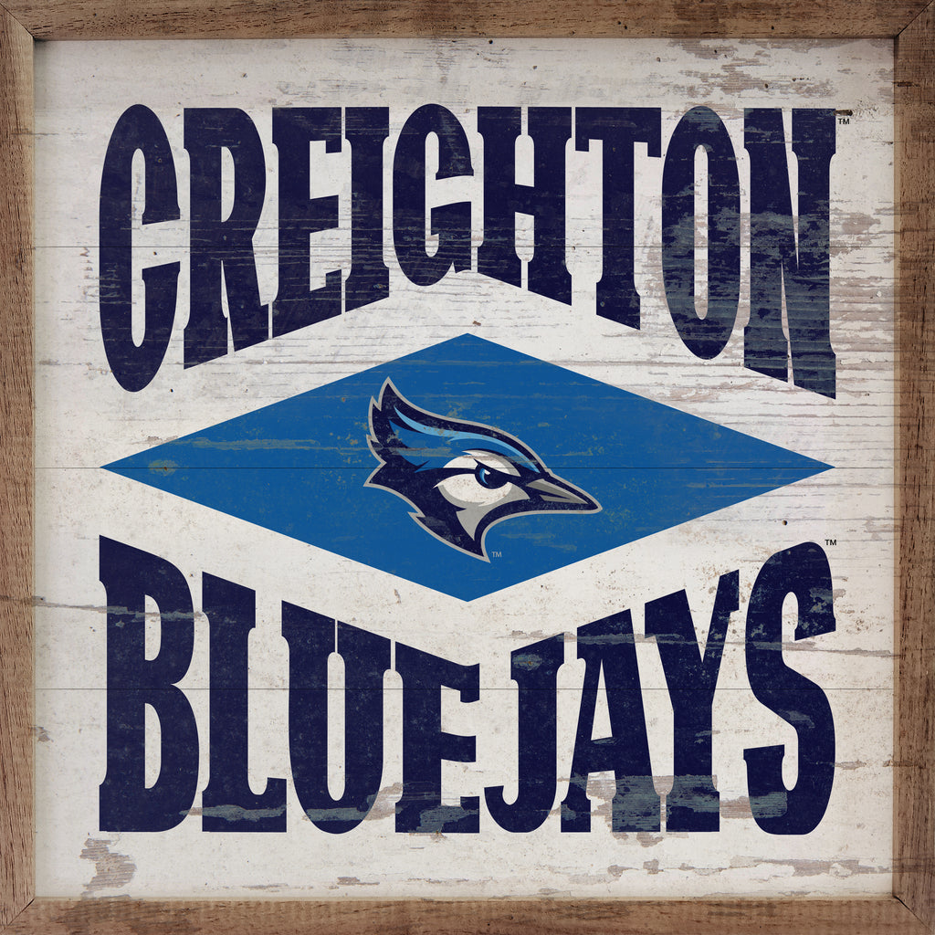 Diamond Logo Creighton 16x16 / Whitewash