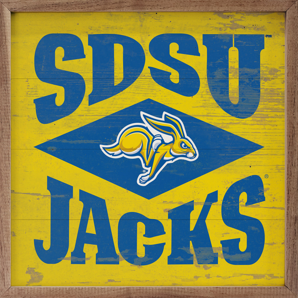 Diamond Logo South Dakota State 16x16 / Yellow