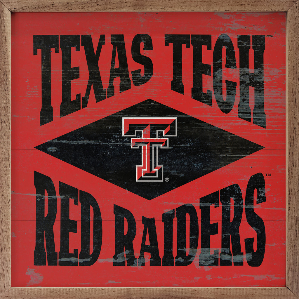 Diamond Logo Texas Tech 16x16 / Red