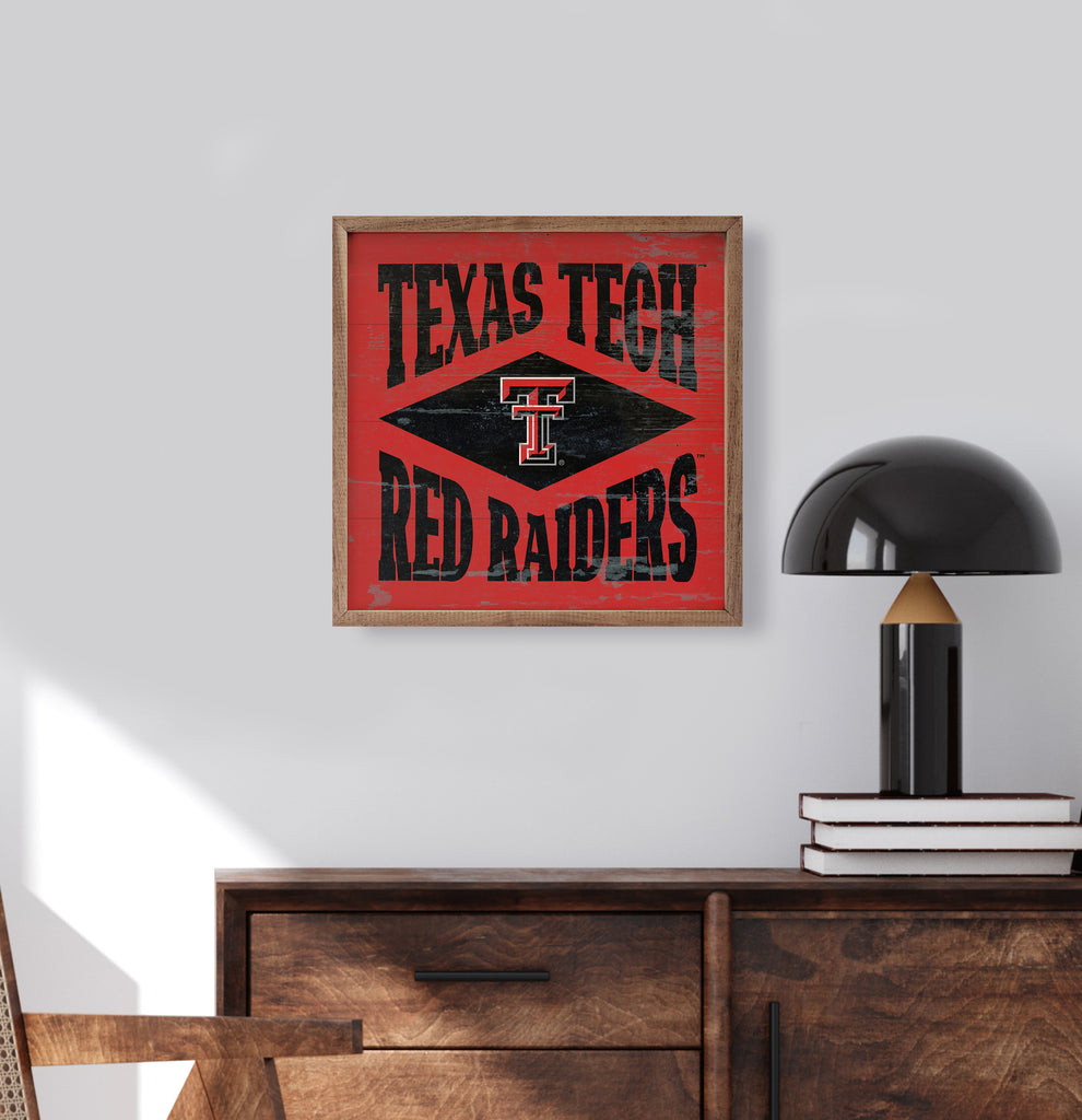 Diamond Logo Texas Tech 16x16 / Red