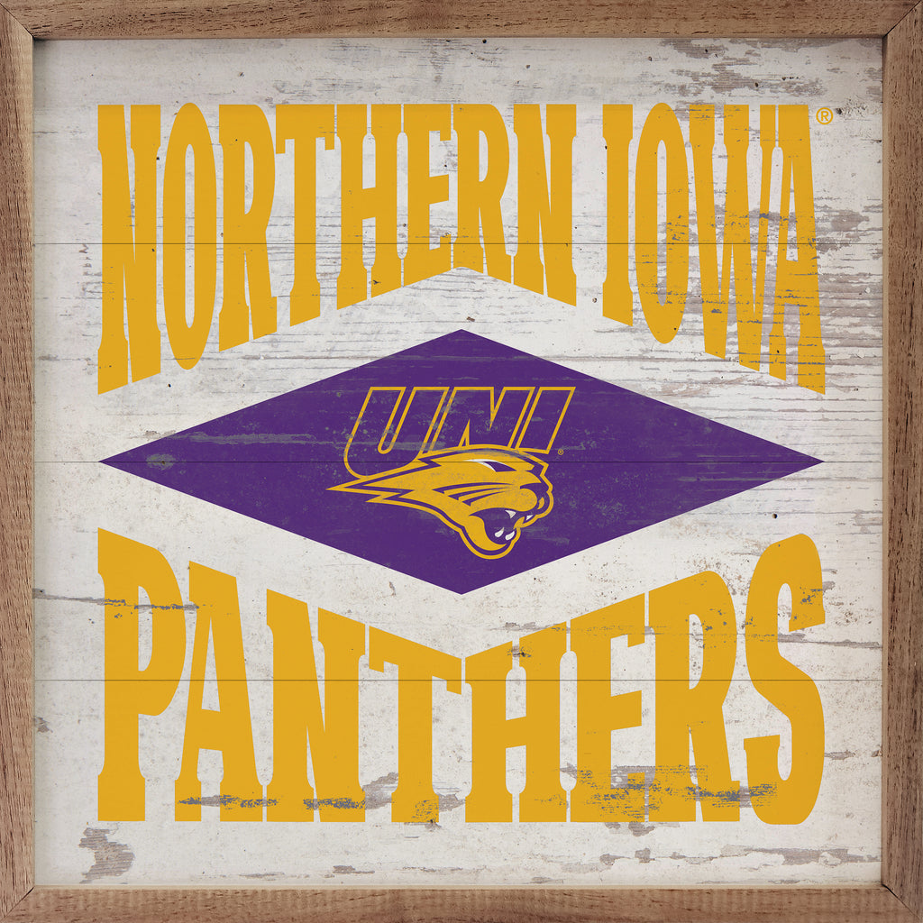 Diamond Logo Northern Iowa Panthers 16x16 / Purple