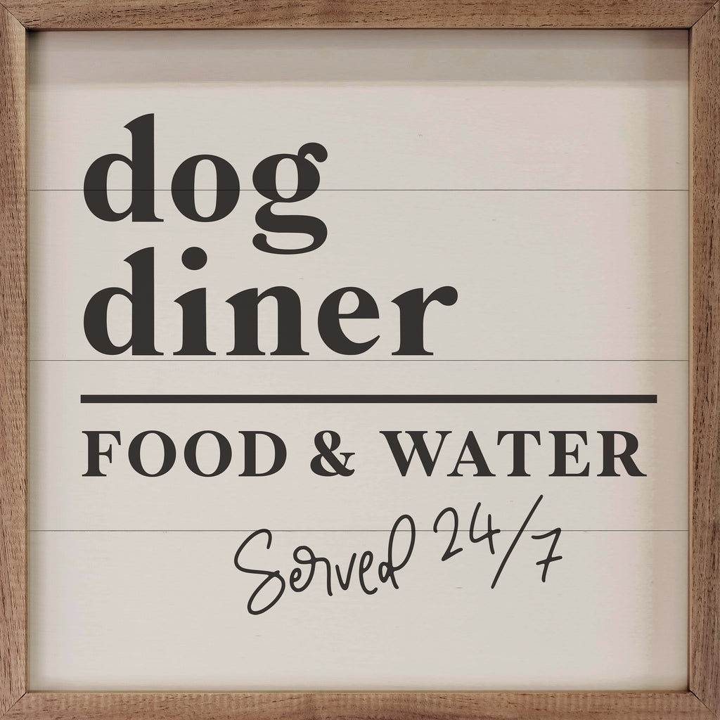 Dog Diner White 16x16 / White