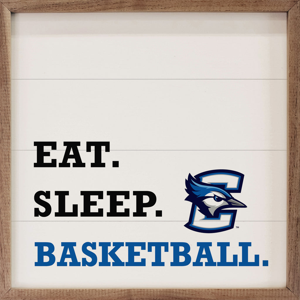 Eat Sleep Basketball Creighton 16x16 / White