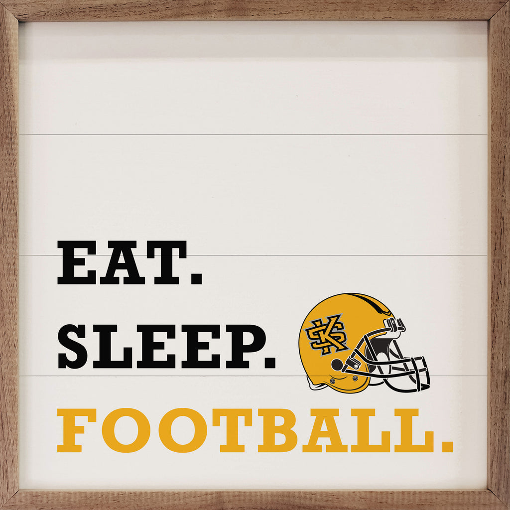 Eat Sleep Football Kennesaw 16x16 / White