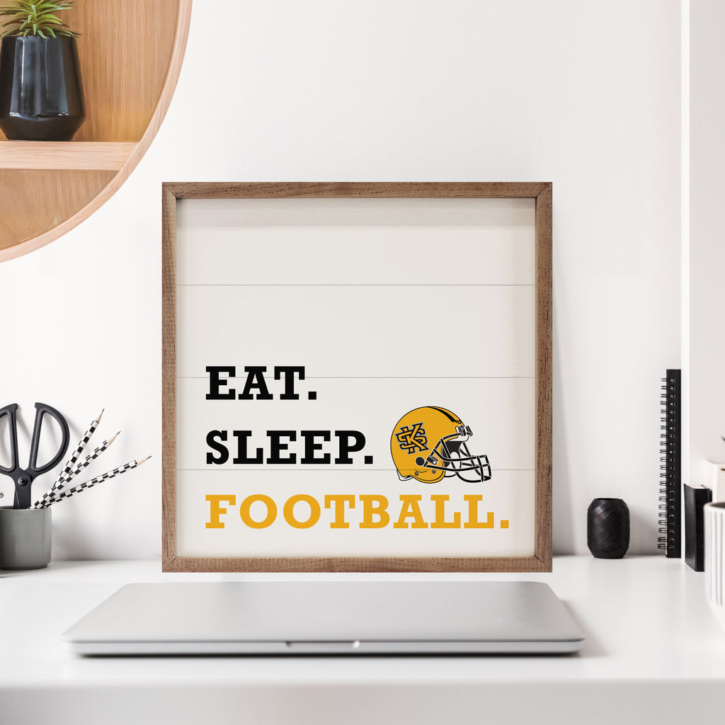 Eat Sleep Football Kennesaw 16x16 / White