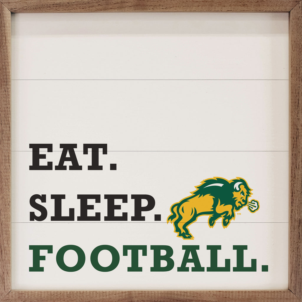 Eat Sleep Football NDSU 16x16 / White