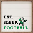 Eat Sleep Football North Dakota 16x16 / White