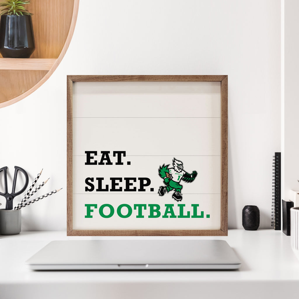 Eat Sleep Football North Dakota 16x16 / White