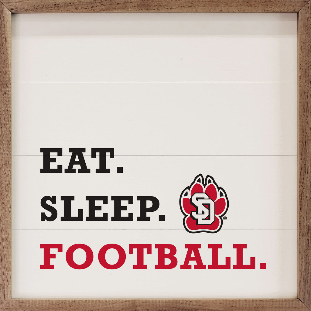 Eat Sleep Football South Dakota 16x16 / White