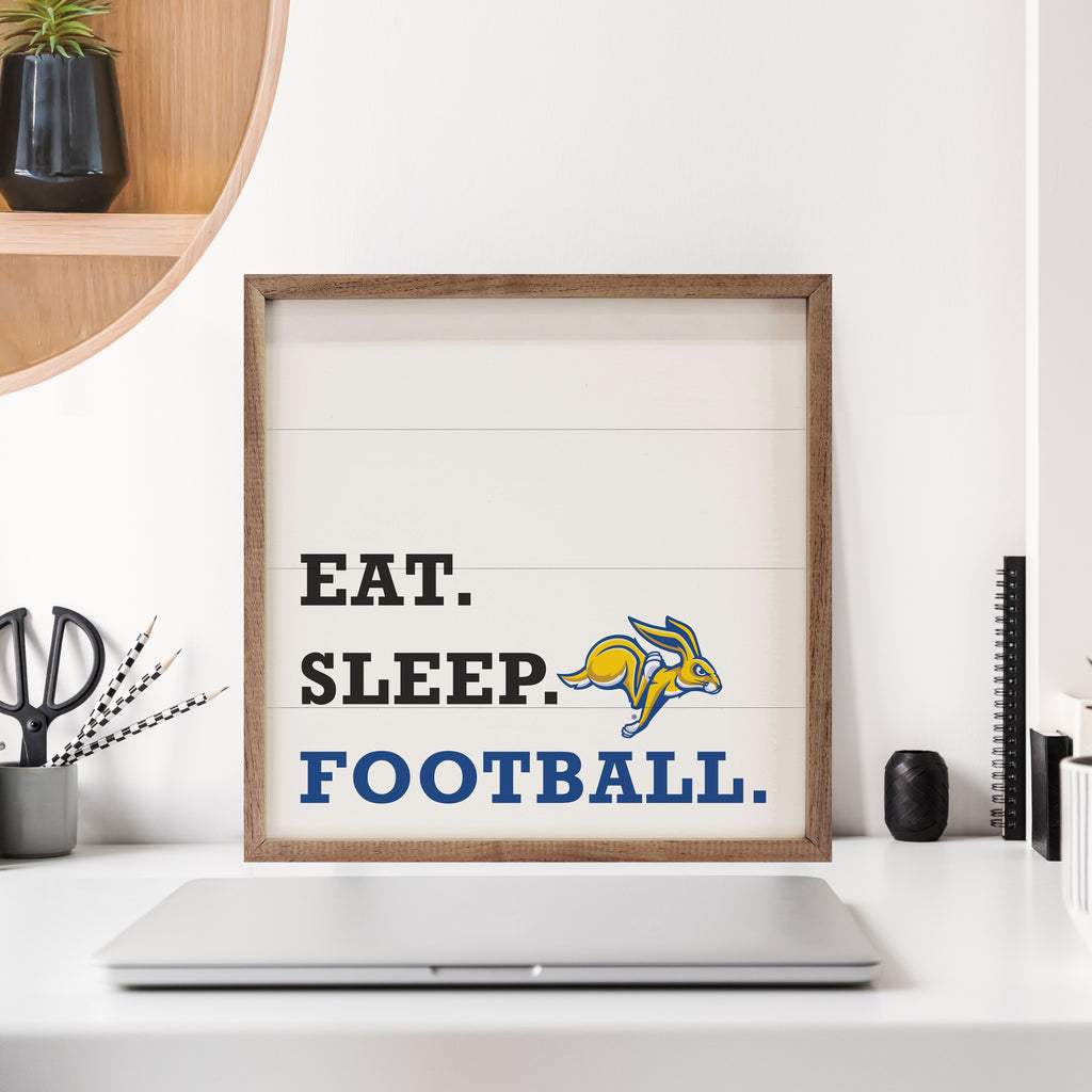 Eat Sleep Football SDSU 16x16 / White
