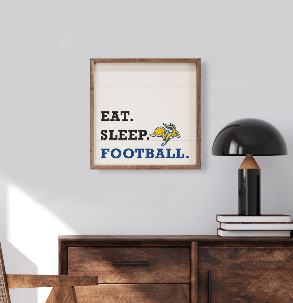 Eat Sleep Football SDSU 16x16 / White