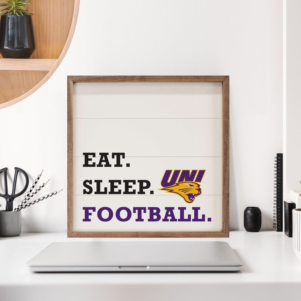 Eat Sleep Football UNI 16x16 / White