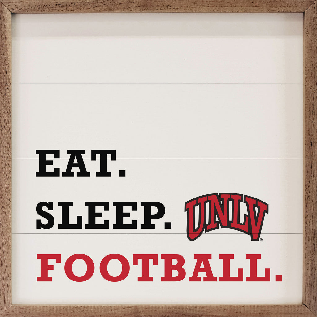 Eat Sleep Football UNLV 16x16 / White