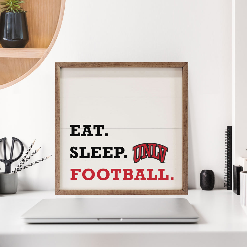 Eat Sleep Football UNLV 16x16 / White