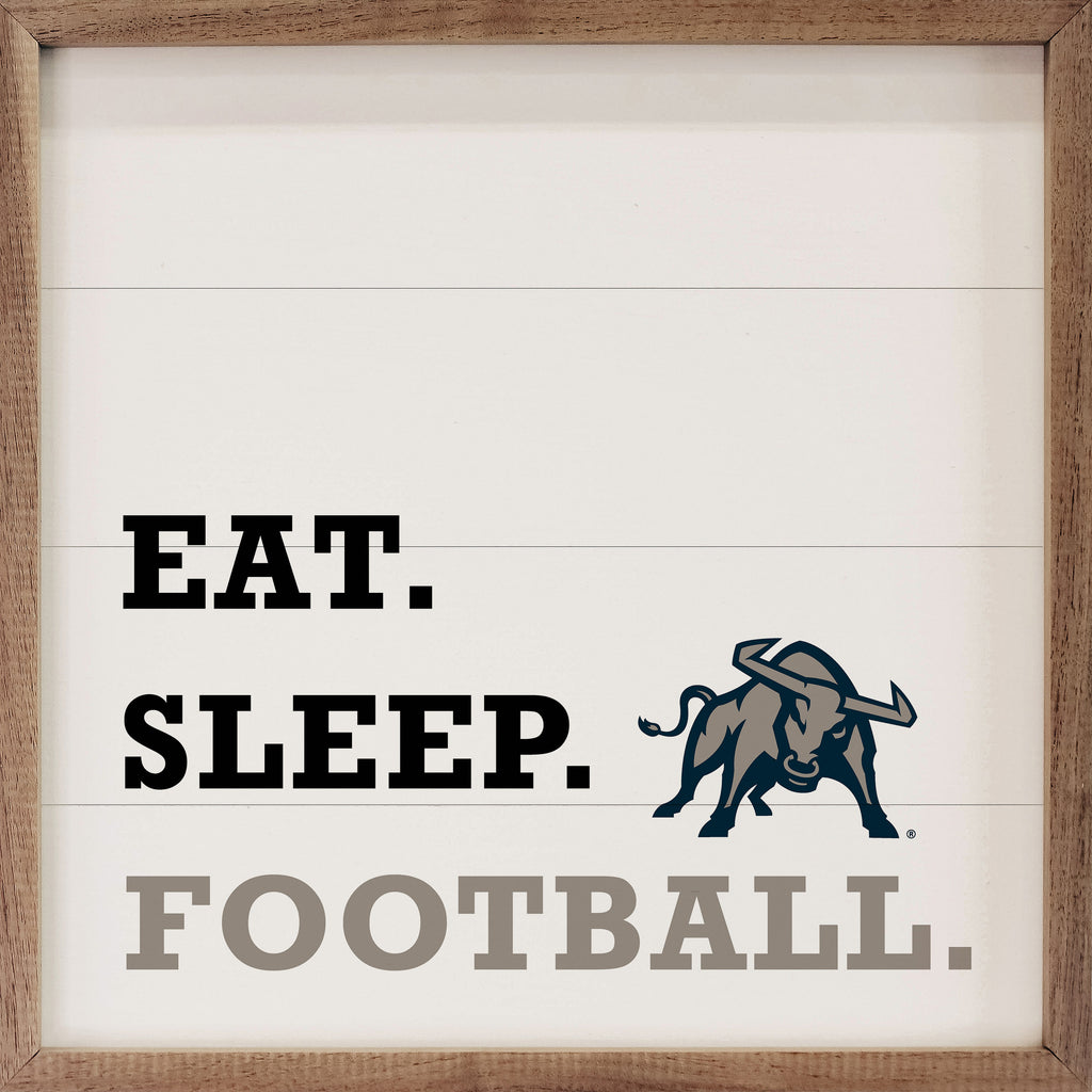 Eat Sleep Football Utah State 16x16 / White
