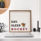 Eat Sleep Hockey Minnesota 16x16 / White