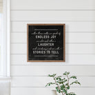 Endless Joy Laughter Stories To Tell Lines Black 16x16 / Black