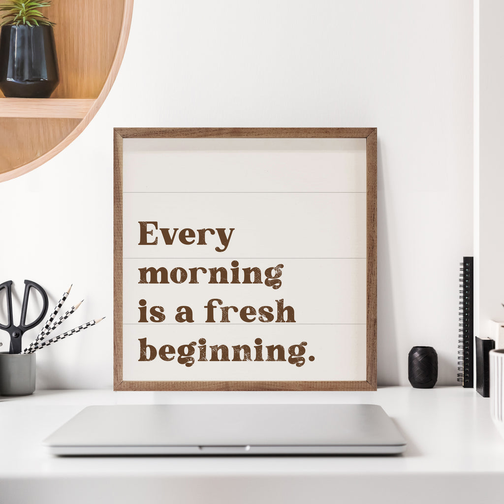 Every Morning Is A Fresh Beginning White 16x16 / White