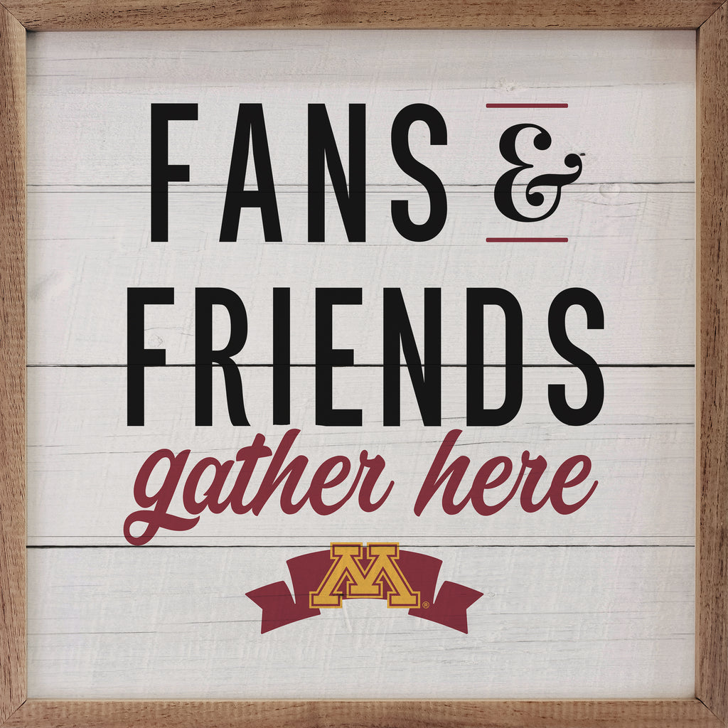 Fans And Friends Minnesota 16x16 / White