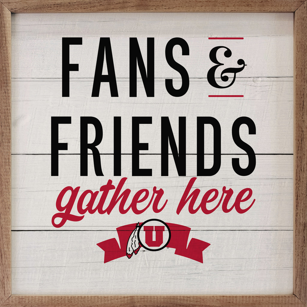 Fans And Friends Utah 16x16 / White