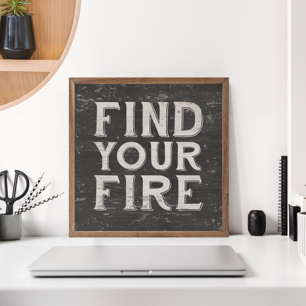 Find Your Fire Black 16x16 / Black