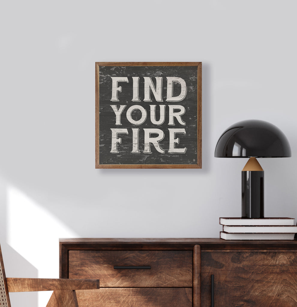 Find Your Fire Black 16x16 / Black