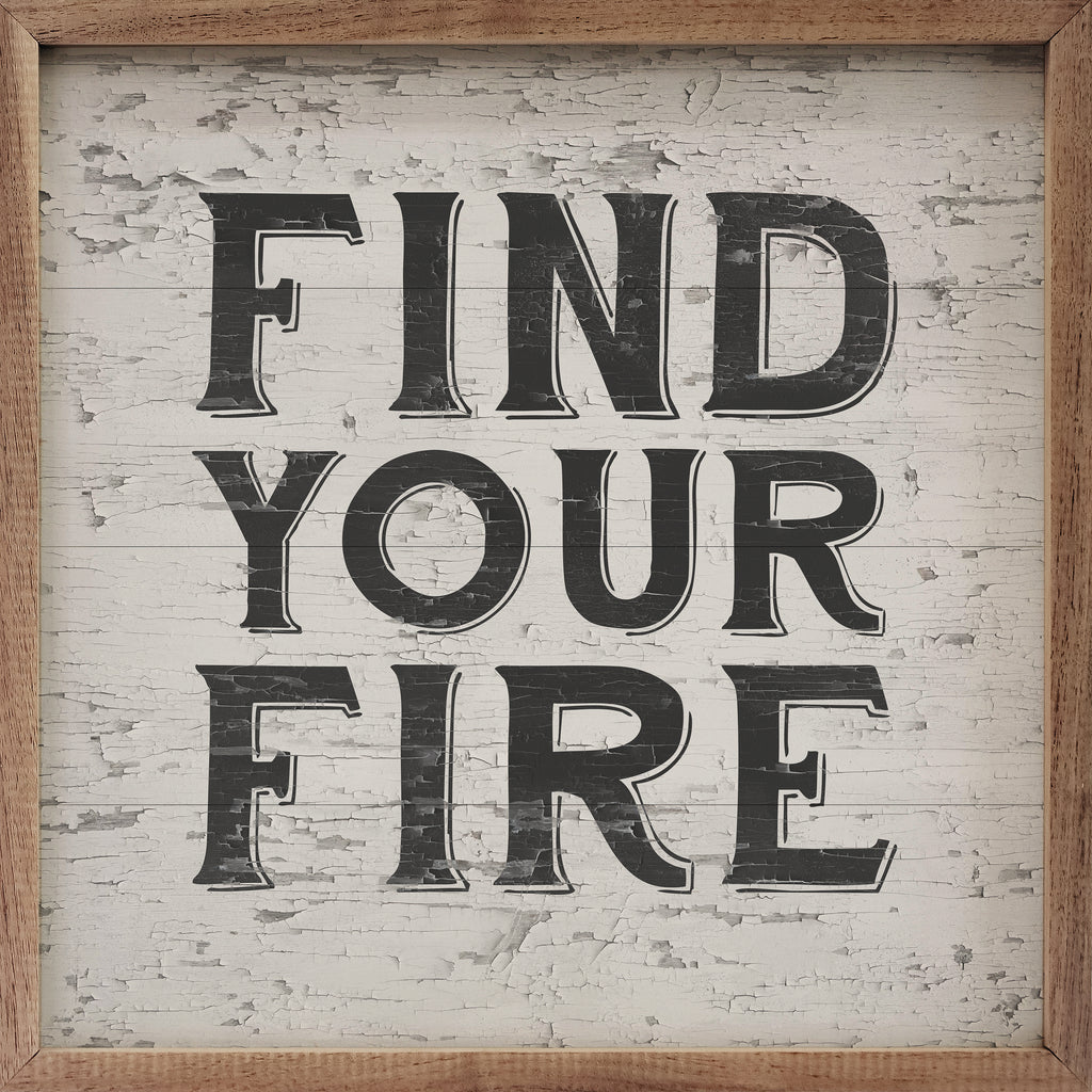 Find Your Fire Whitewash 16x16 / Whitewash