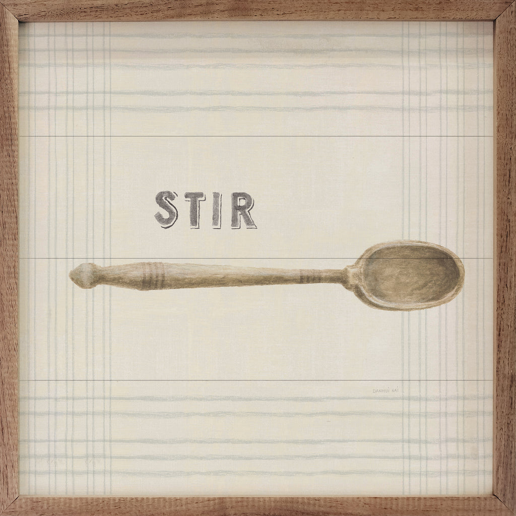 Floursack Kitchen Sign III Stir By Danhui Nai 16x16 / Multi-Color