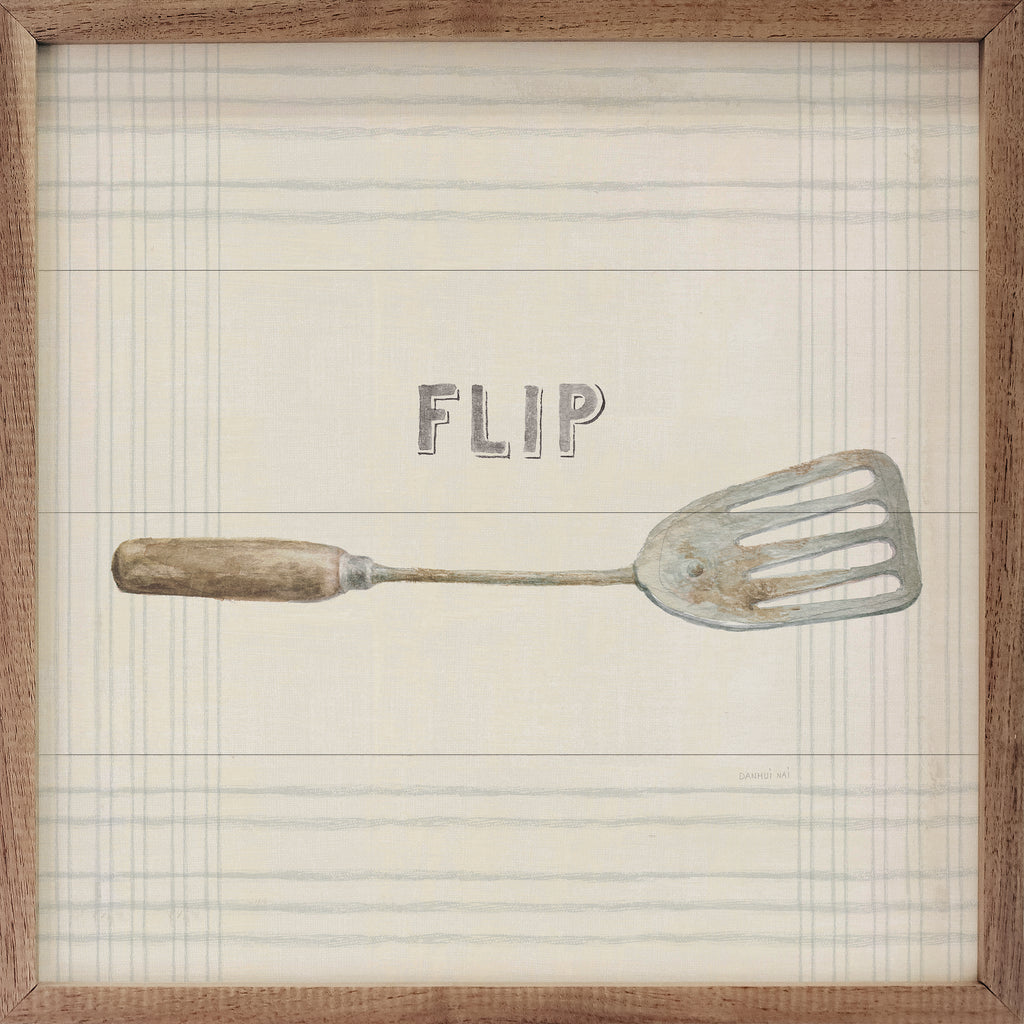 Floursack Kitchen Sign I Flip By Danhui Nai 16x16 / Multi-Color