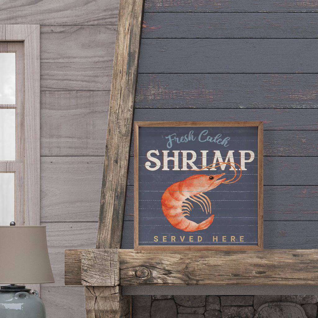 Fresh Catch Shrimp Blue 16x16 / Blue