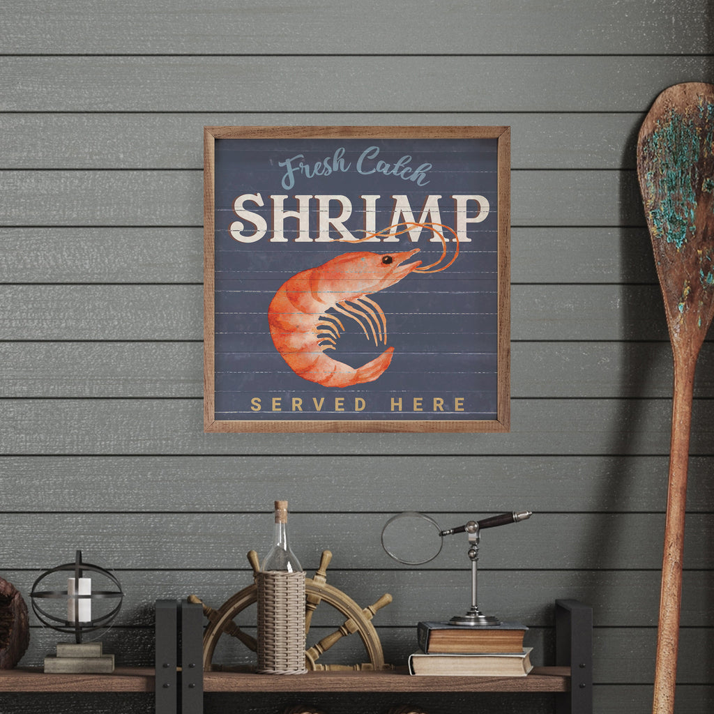 Fresh Catch Shrimp Blue 16x16 / Blue