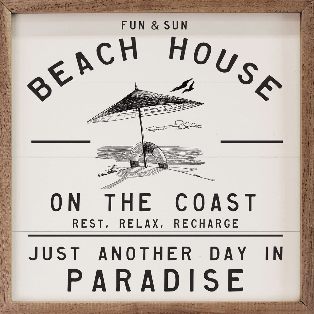 Fun And Sun Beach House Umbrella White 16x16 / White