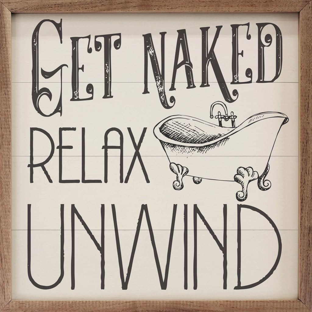 Get Naked Relax Unwind White 16x16 / White