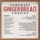 Gingerbread Cookie Recipe White 16x16 / White