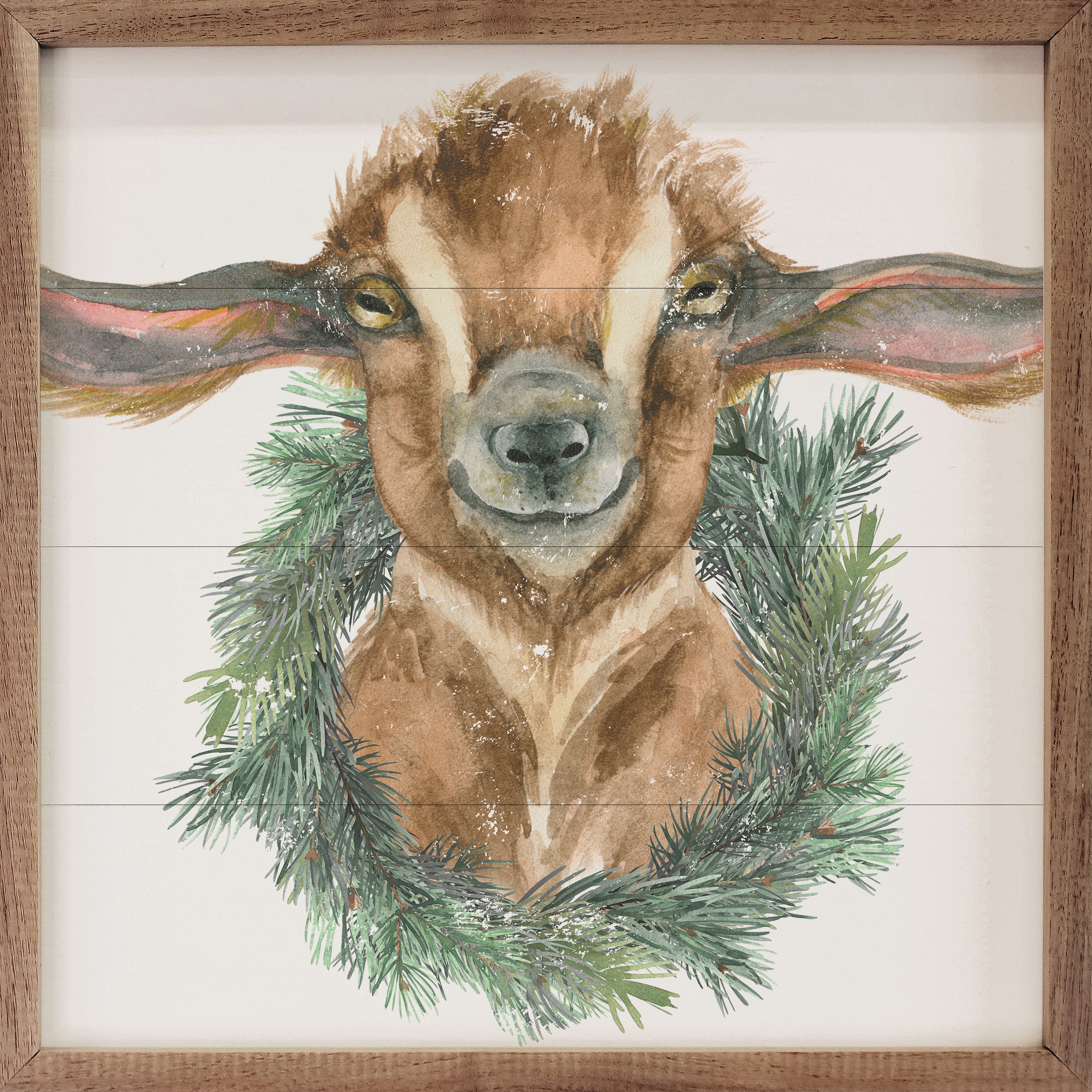 Goat Wreath White 16x16 / White