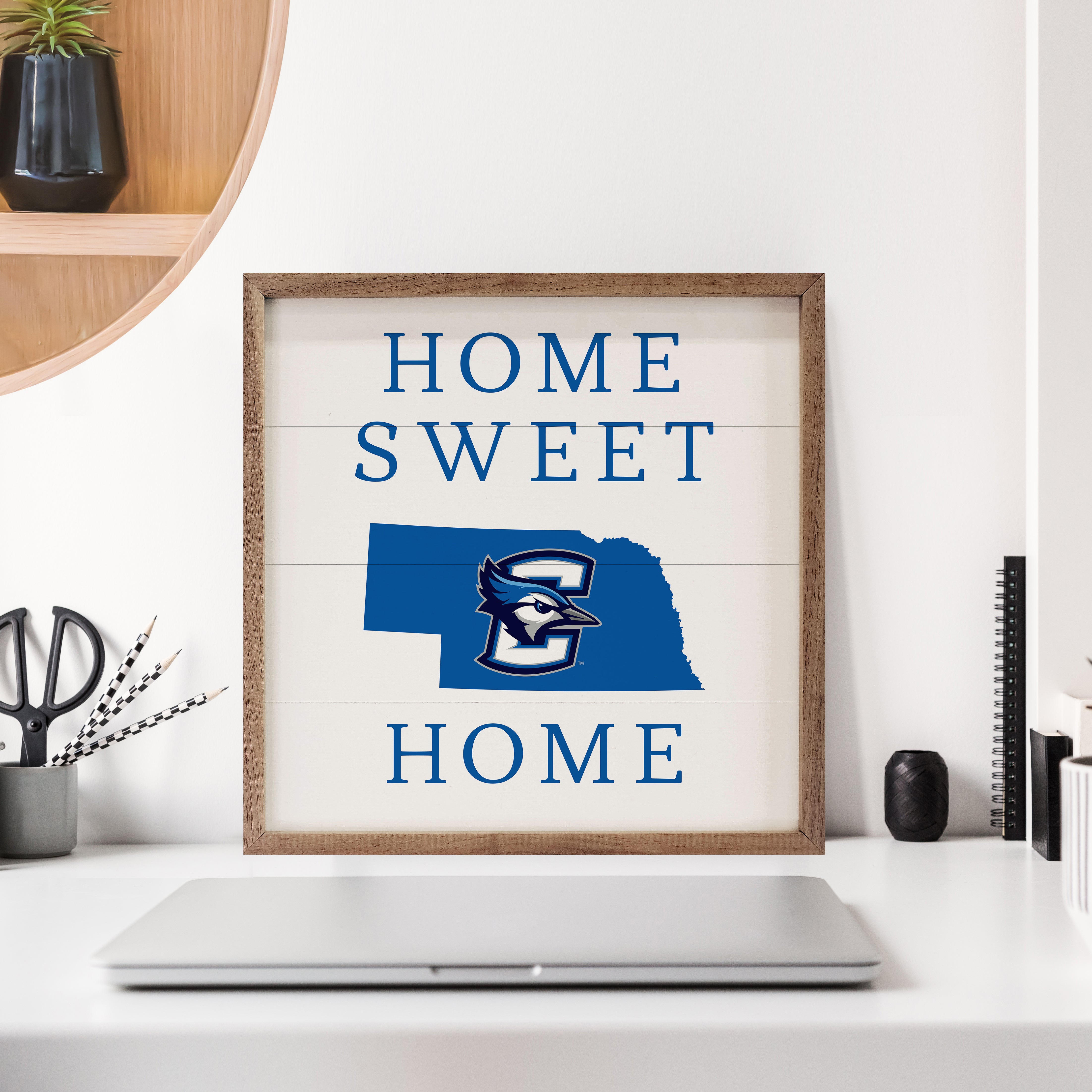 Home Sweet Home Creighton 16x16 / White