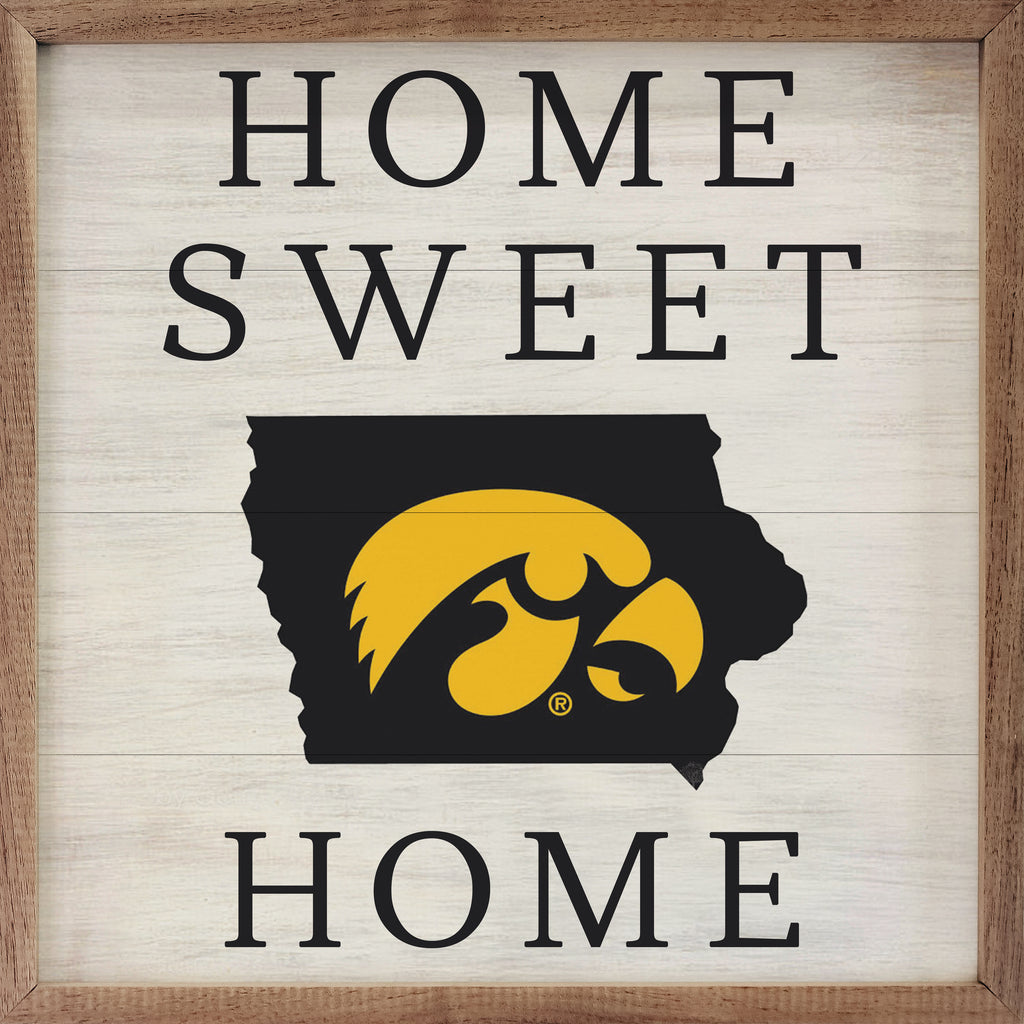 Home Sweet Home Iowa 16x16 / White