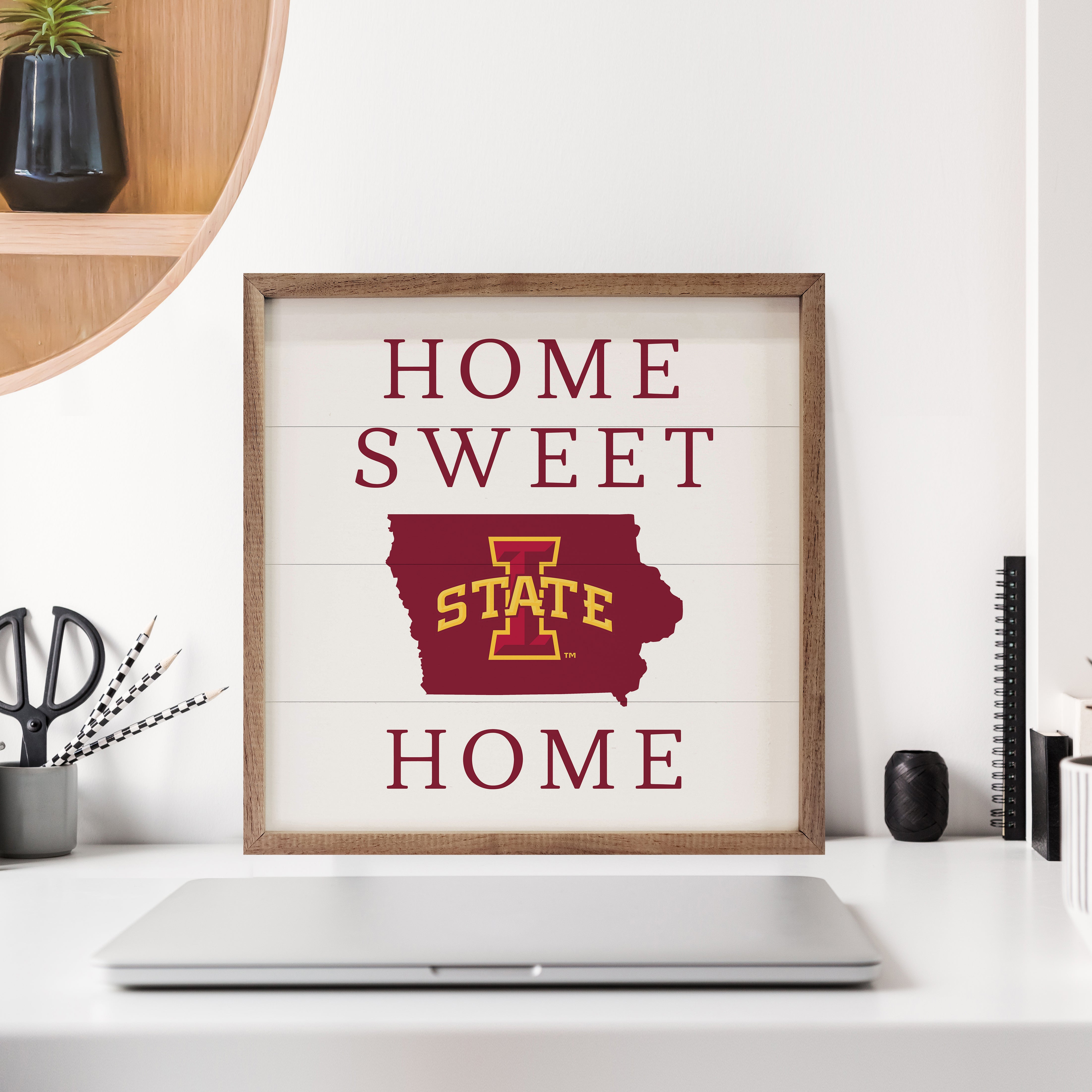 Home Sweet Home Iowa State 16x16 / White