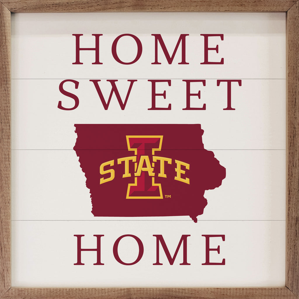 Home Sweet Home Iowa State 16x16 / White