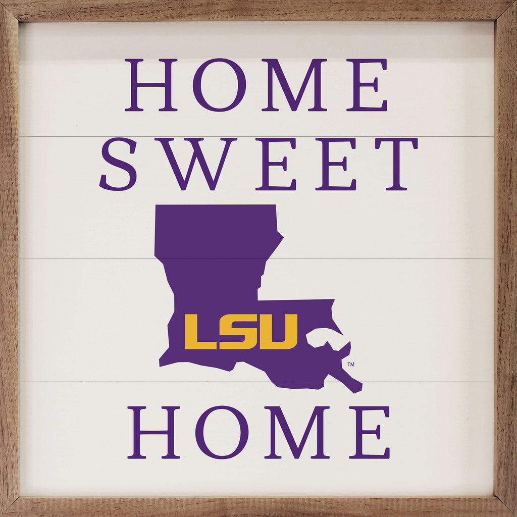 Home Sweet Home LSU 16x16 / White